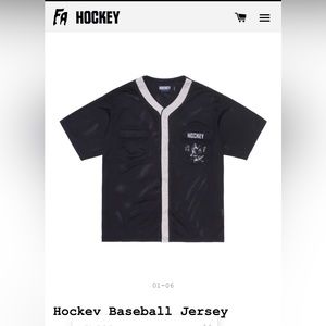 Hockey Baseball Jersey-Black. XL but fits on L and M. Brand new!!!